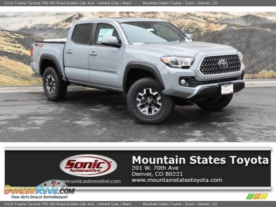 2019 Toyota Tacoma TRD Off-Road Double Cab 4x4 Cement Gray / Black Photo #1
