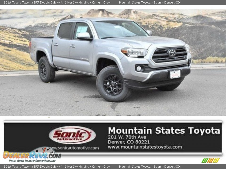 2019 Toyota Tacoma SR5 Double Cab 4x4 Silver Sky Metallic / Cement Gray Photo #1