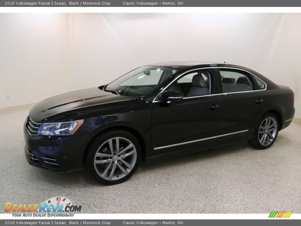 2016 Volkswagen Passat S Sedan Black / Moonrock Gray Photo #3