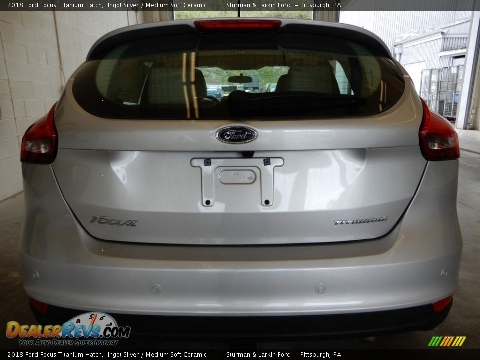 2018 Ford Focus Titanium Hatch Ingot Silver / Medium Soft Ceramic Photo #6