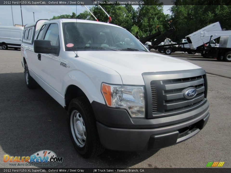 2012 Ford F150 XL SuperCab Oxford White / Steel Gray Photo #7