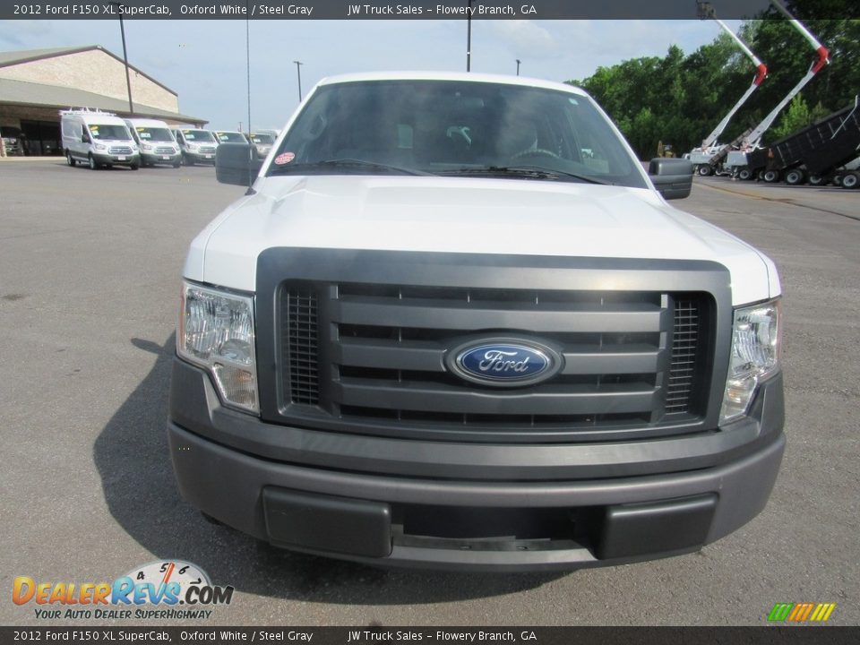 2012 Ford F150 XL SuperCab Oxford White / Steel Gray Photo #8