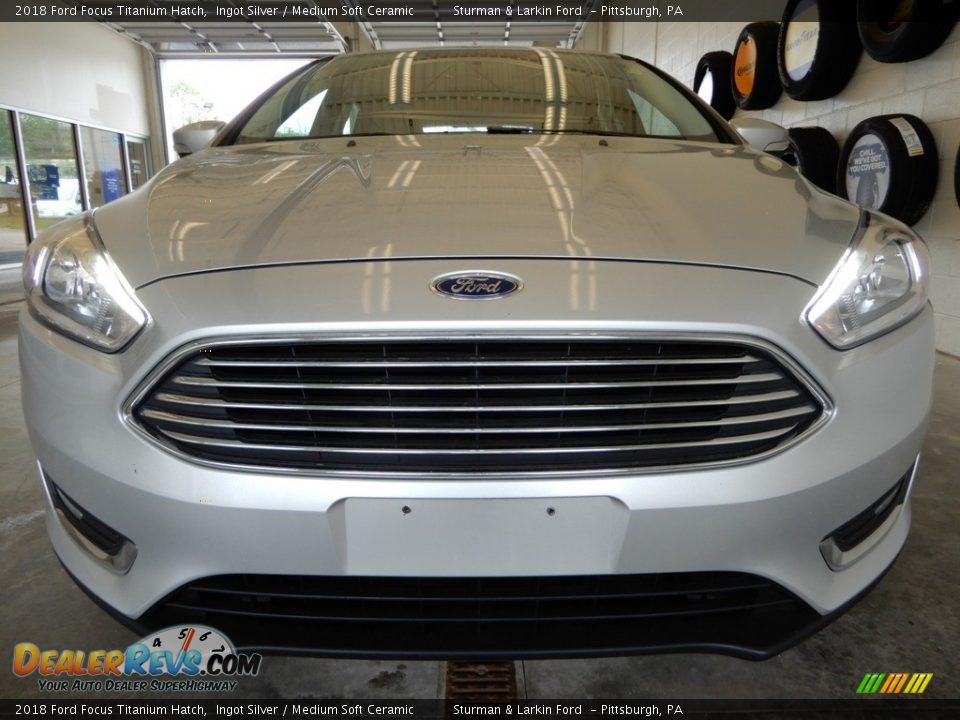 2018 Ford Focus Titanium Hatch Ingot Silver / Medium Soft Ceramic Photo #11
