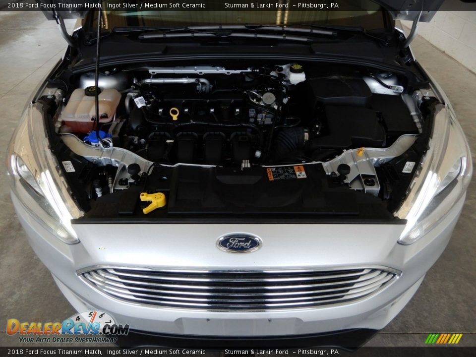2018 Ford Focus Titanium Hatch Ingot Silver / Medium Soft Ceramic Photo #14