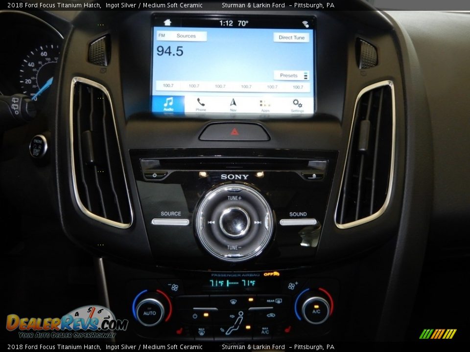 2018 Ford Focus Titanium Hatch Ingot Silver / Medium Soft Ceramic Photo #24