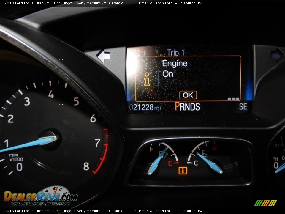 2018 Ford Focus Titanium Hatch Ingot Silver / Medium Soft Ceramic Photo #25