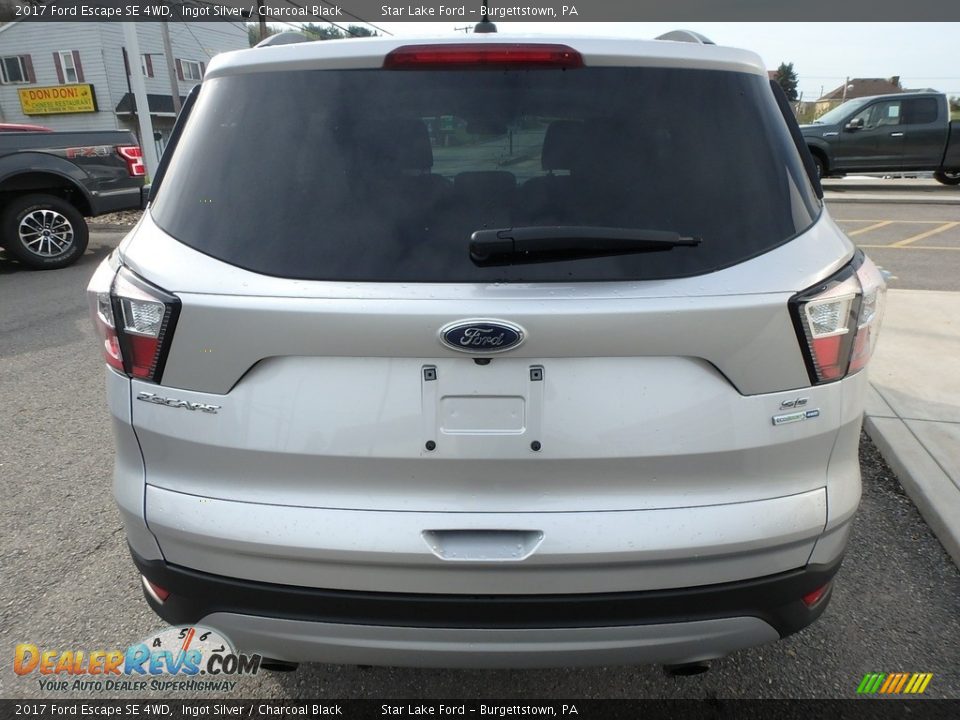 2017 Ford Escape SE 4WD Ingot Silver / Charcoal Black Photo #6
