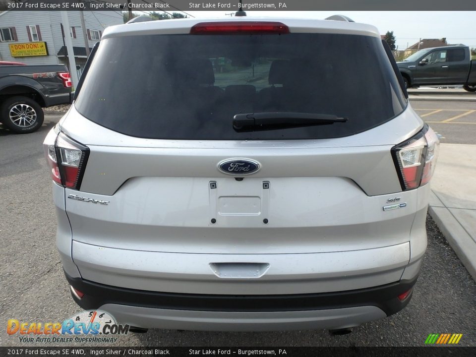 2017 Ford Escape SE 4WD Ingot Silver / Charcoal Black Photo #6