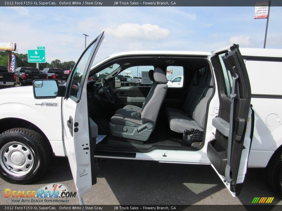 2012 Ford F150 XL SuperCab Oxford White / Steel Gray Photo #24