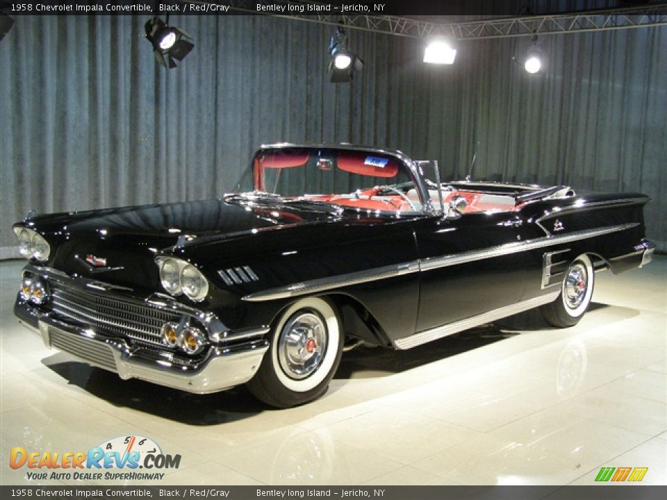 1958 Chevrolet Impala Convertible Black / Red/Gray Photo #1