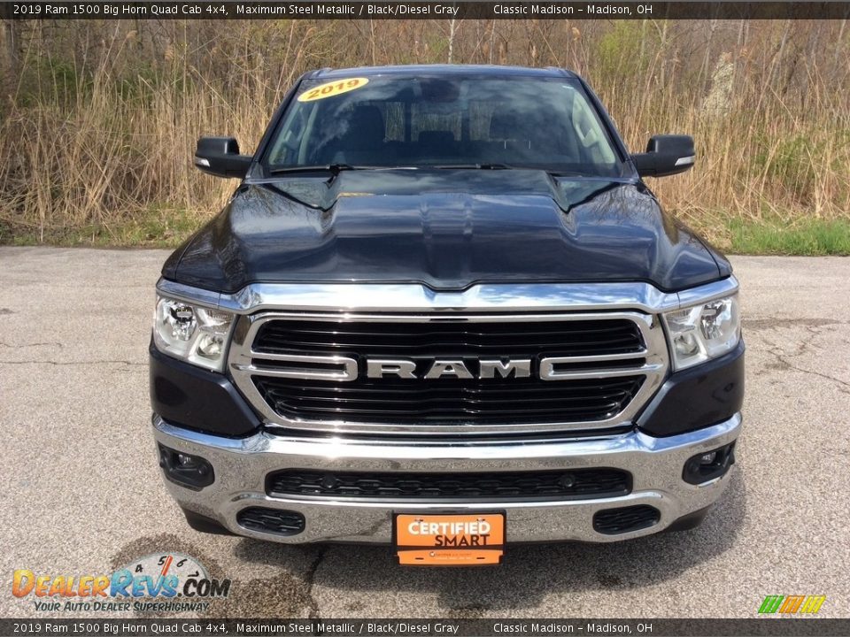 2019 Ram 1500 Big Horn Quad Cab 4x4 Maximum Steel Metallic / Black/Diesel Gray Photo #9