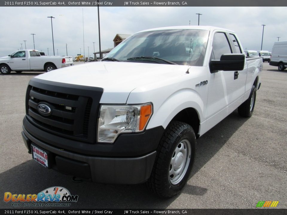 2011 Ford F150 XL SuperCab 4x4 Oxford White / Steel Gray Photo #1