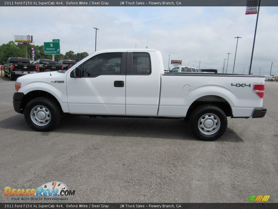 2011 Ford F150 XL SuperCab 4x4 Oxford White / Steel Gray Photo #2