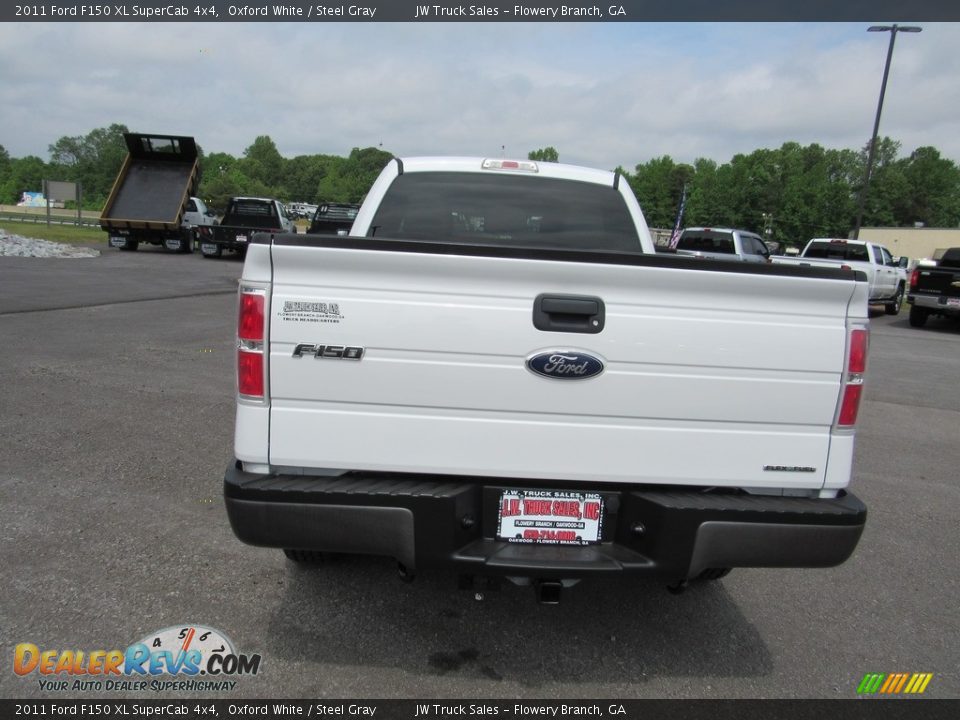 2011 Ford F150 XL SuperCab 4x4 Oxford White / Steel Gray Photo #4