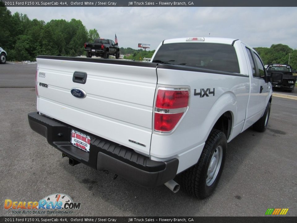 2011 Ford F150 XL SuperCab 4x4 Oxford White / Steel Gray Photo #5