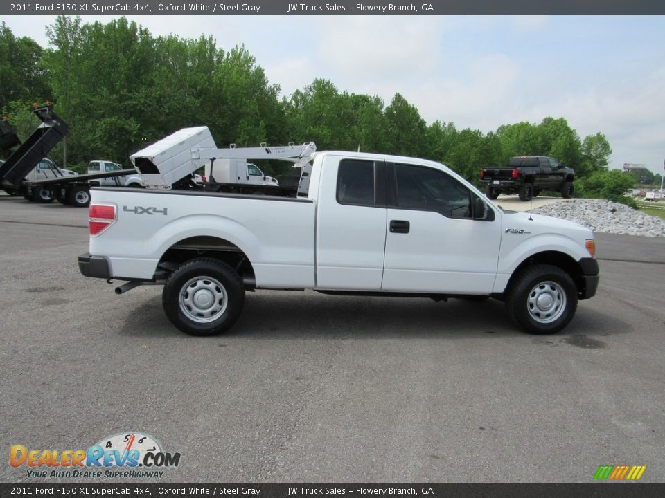2011 Ford F150 XL SuperCab 4x4 Oxford White / Steel Gray Photo #6