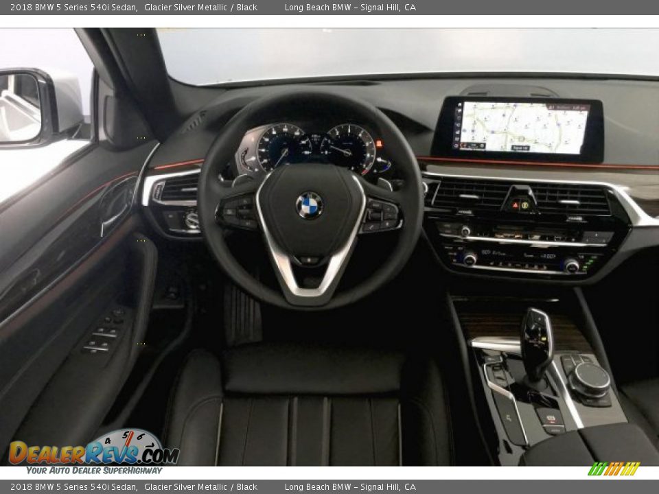 2018 BMW 5 Series 540i Sedan Glacier Silver Metallic / Black Photo #4