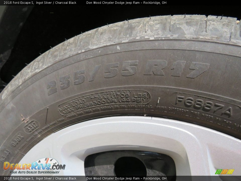 2018 Ford Escape S Ingot Silver / Charcoal Black Photo #4