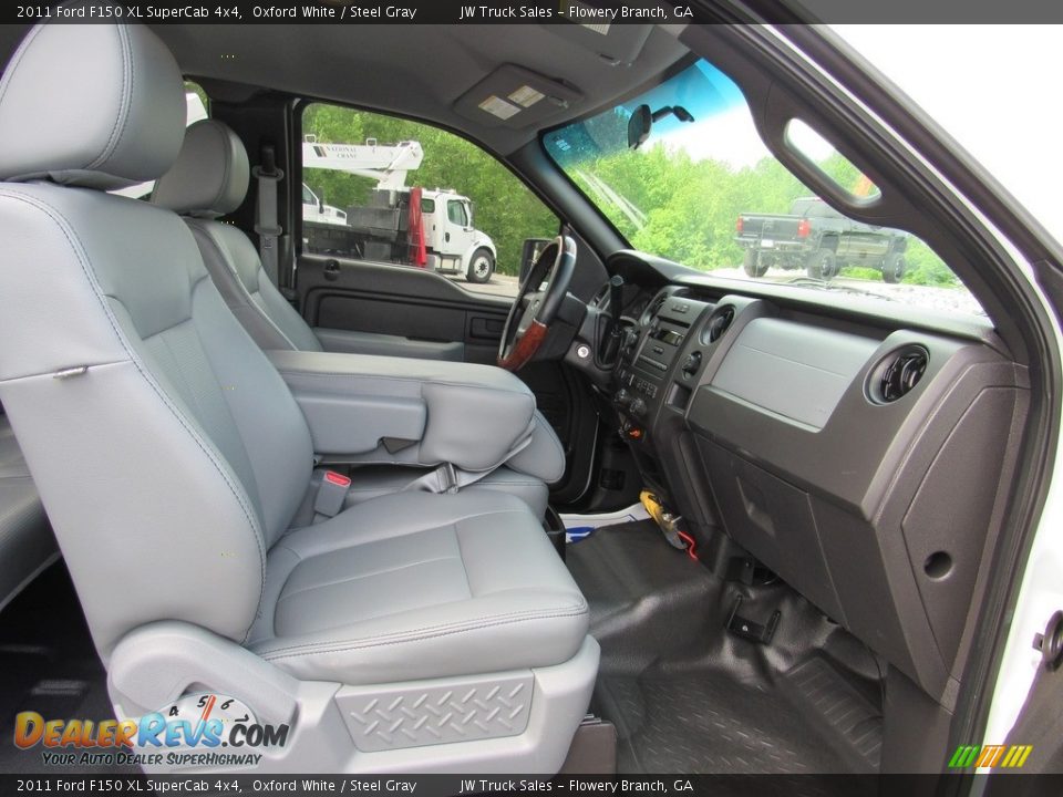 2011 Ford F150 XL SuperCab 4x4 Oxford White / Steel Gray Photo #11