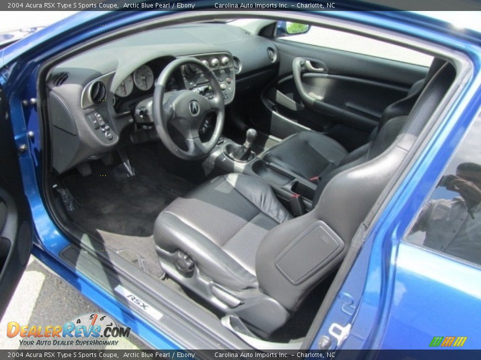 2004 Acura RSX Type S Sports Coupe Arctic Blue Pearl / Ebony Photo #17