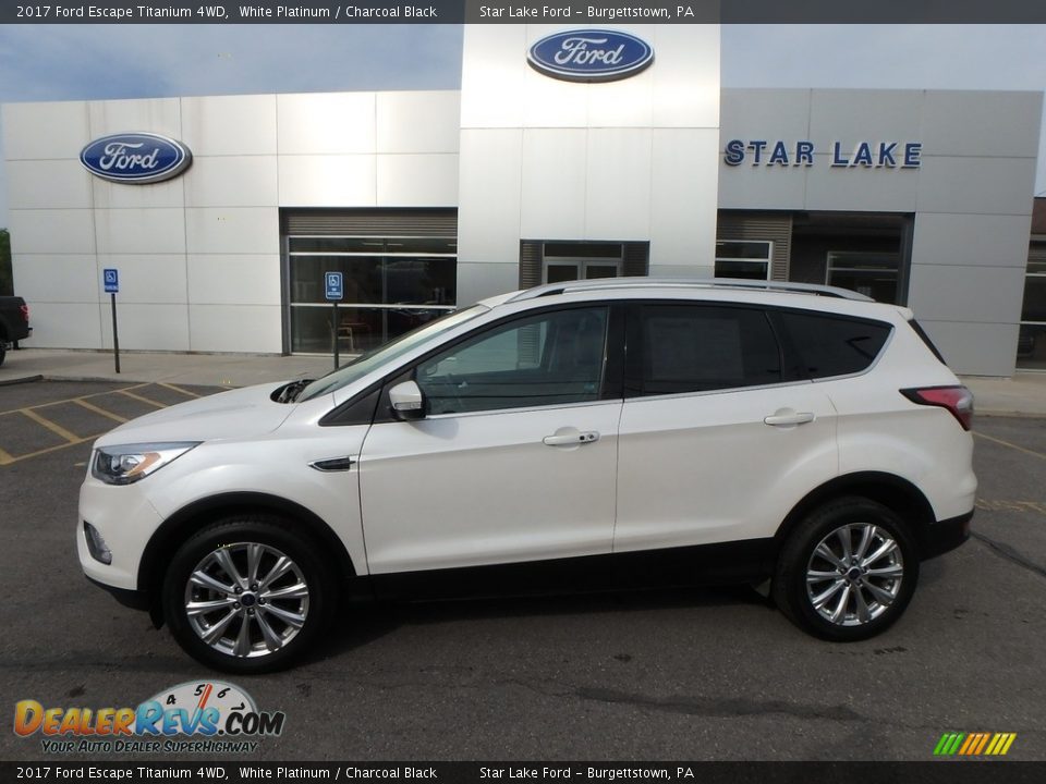 2017 Ford Escape Titanium 4WD White Platinum / Charcoal Black Photo #1