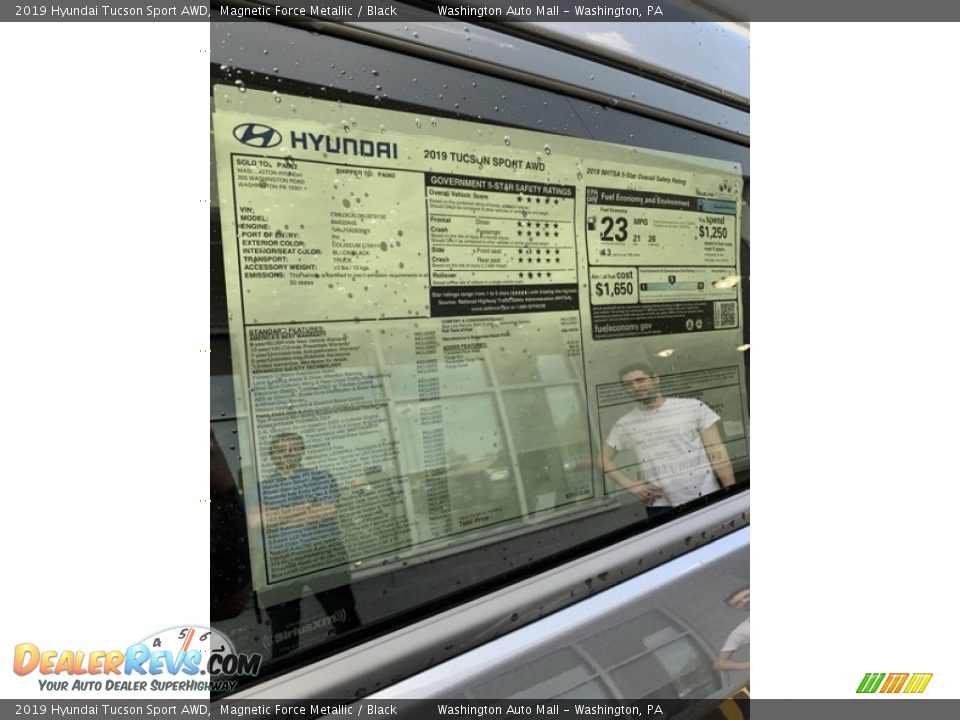 2019 Hyundai Tucson Sport AWD Magnetic Force Metallic / Black Photo #16