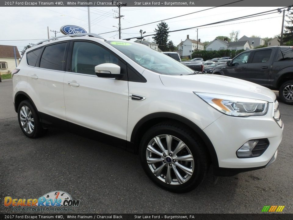 2017 Ford Escape Titanium 4WD White Platinum / Charcoal Black Photo #3