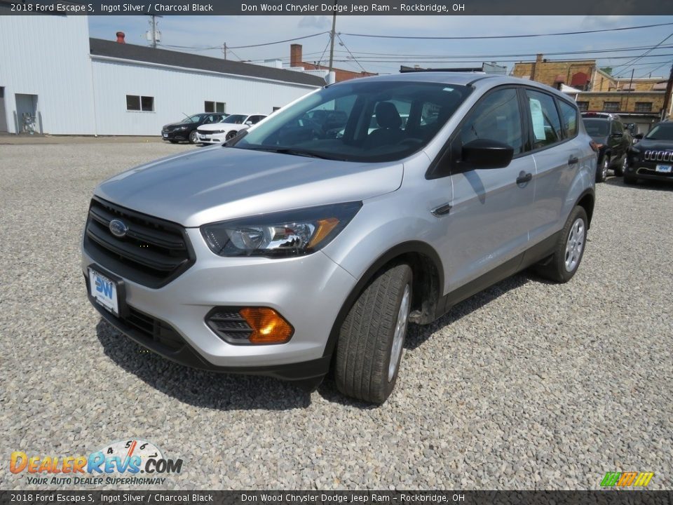 2018 Ford Escape S Ingot Silver / Charcoal Black Photo #8