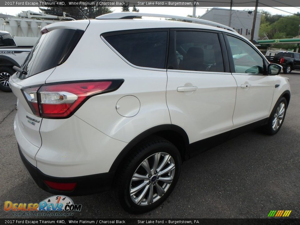 2017 Ford Escape Titanium 4WD White Platinum / Charcoal Black Photo #5