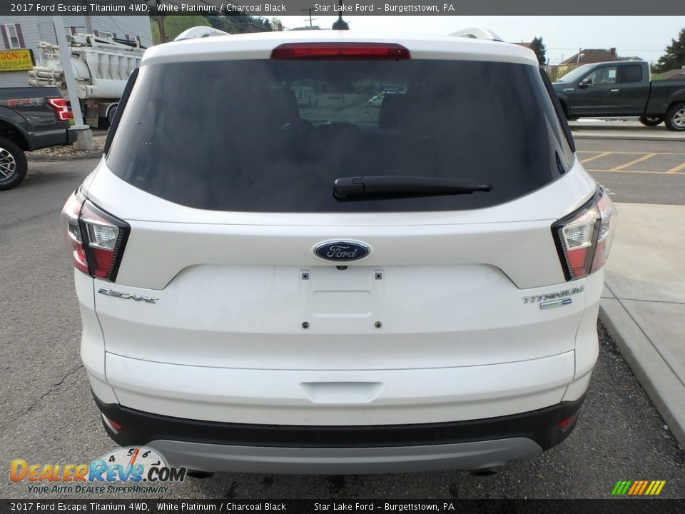 2017 Ford Escape Titanium 4WD White Platinum / Charcoal Black Photo #6