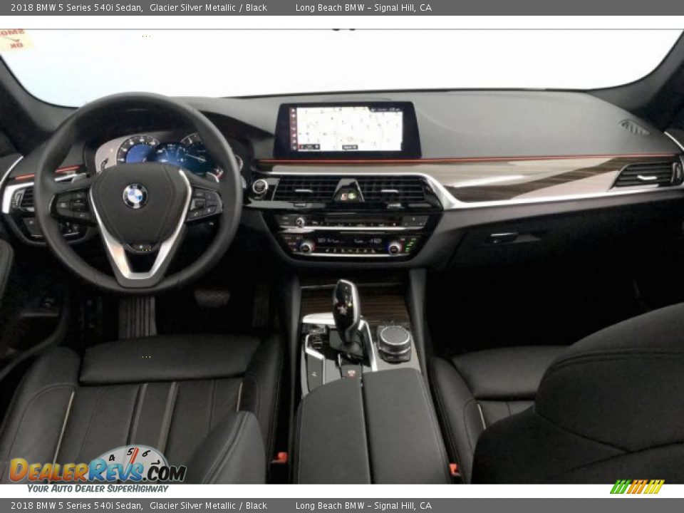 2018 BMW 5 Series 540i Sedan Glacier Silver Metallic / Black Photo #20