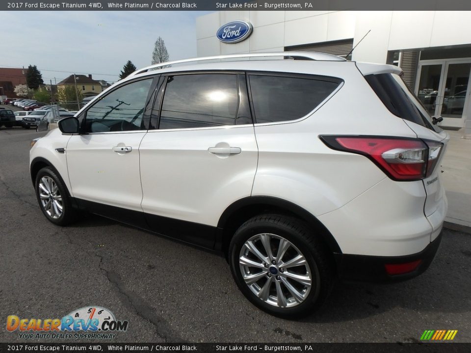 2017 Ford Escape Titanium 4WD White Platinum / Charcoal Black Photo #8