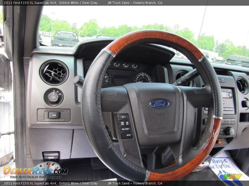 2011 Ford F150 XL SuperCab 4x4 Oxford White / Steel Gray Photo #18