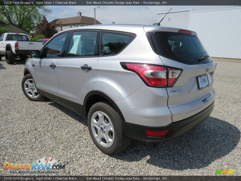 2018 Ford Escape S Ingot Silver / Charcoal Black Photo #12
