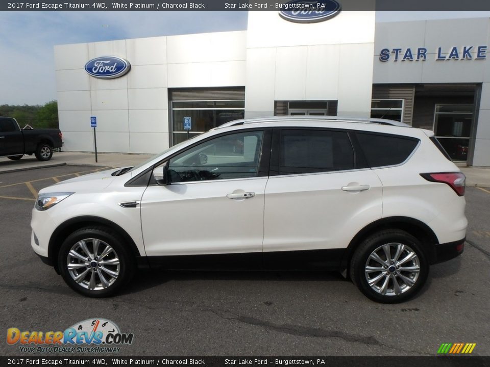 2017 Ford Escape Titanium 4WD White Platinum / Charcoal Black Photo #9