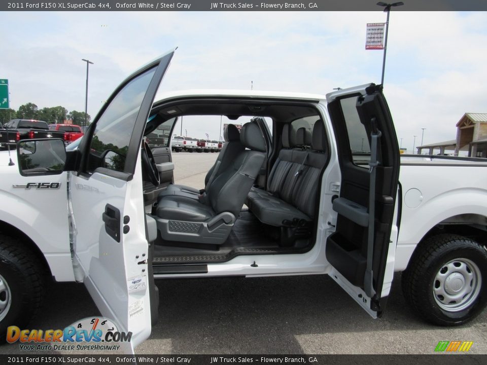 2011 Ford F150 XL SuperCab 4x4 Oxford White / Steel Gray Photo #22