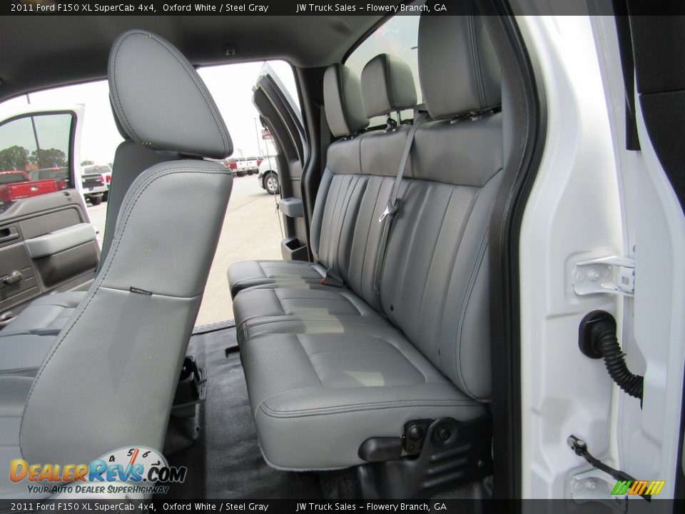 2011 Ford F150 XL SuperCab 4x4 Oxford White / Steel Gray Photo #23