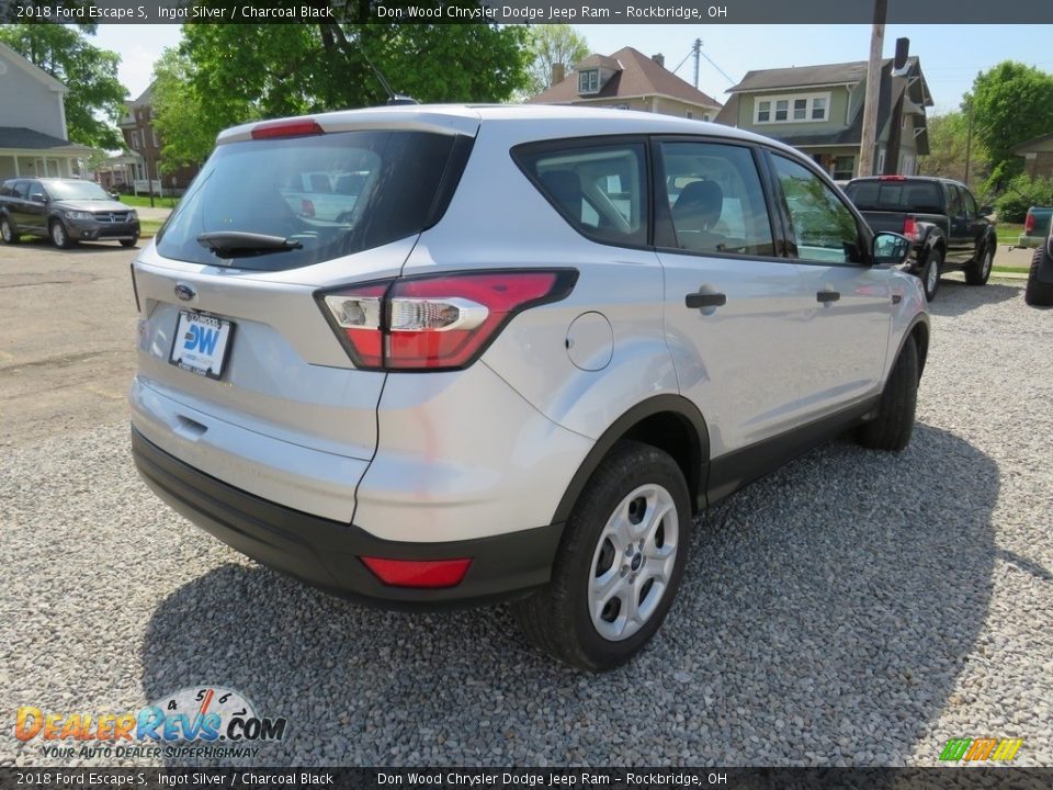 2018 Ford Escape S Ingot Silver / Charcoal Black Photo #16