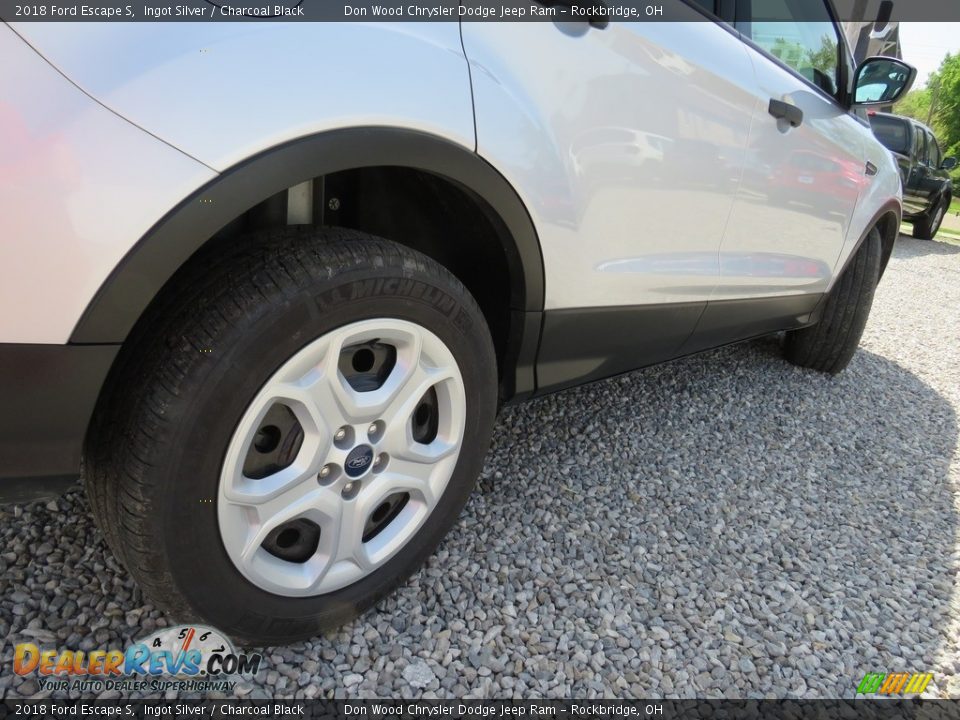 2018 Ford Escape S Ingot Silver / Charcoal Black Photo #17