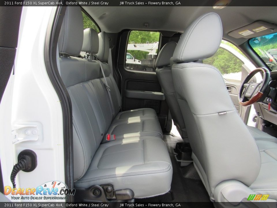 2011 Ford F150 XL SuperCab 4x4 Oxford White / Steel Gray Photo #27