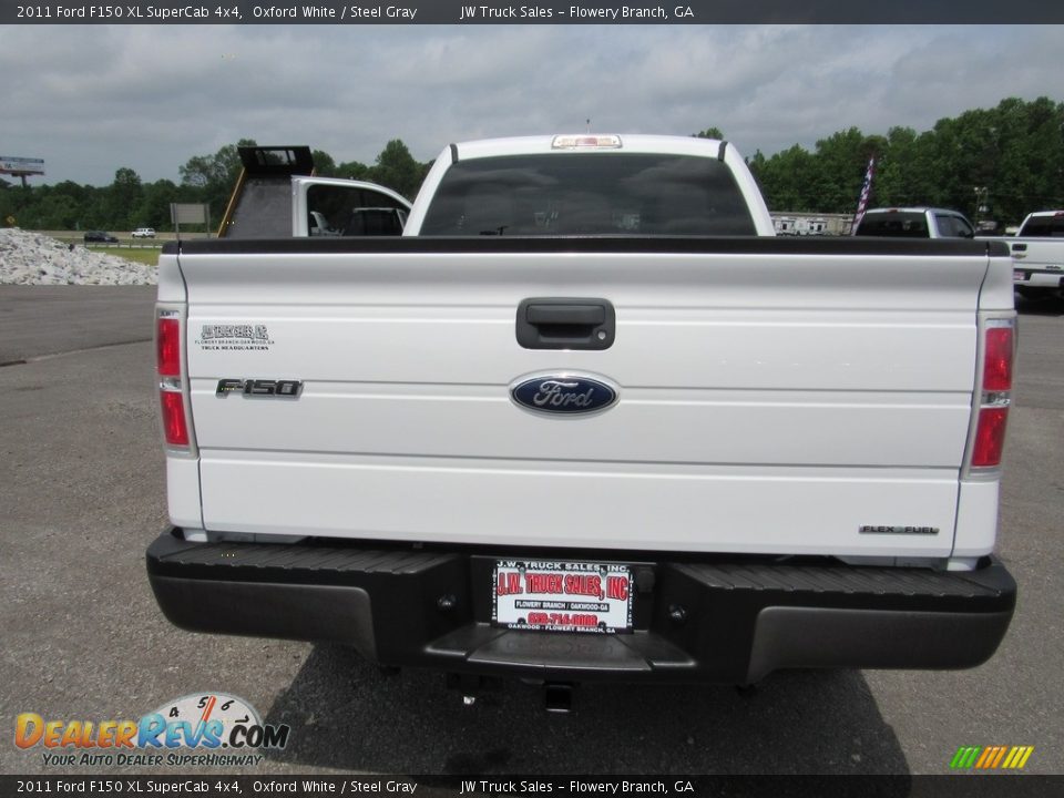 2011 Ford F150 XL SuperCab 4x4 Oxford White / Steel Gray Photo #28