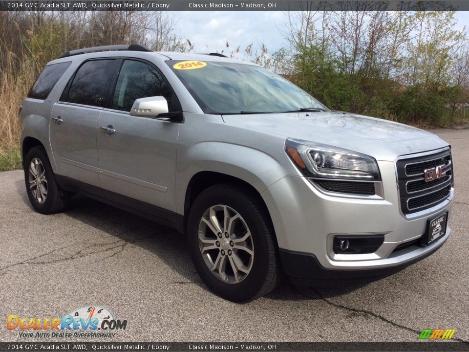 2014 GMC Acadia SLT AWD Quicksilver Metallic / Ebony Photo #7