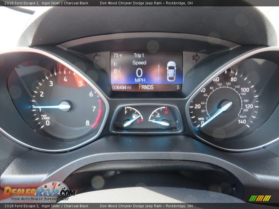 2018 Ford Escape S Ingot Silver / Charcoal Black Photo #23