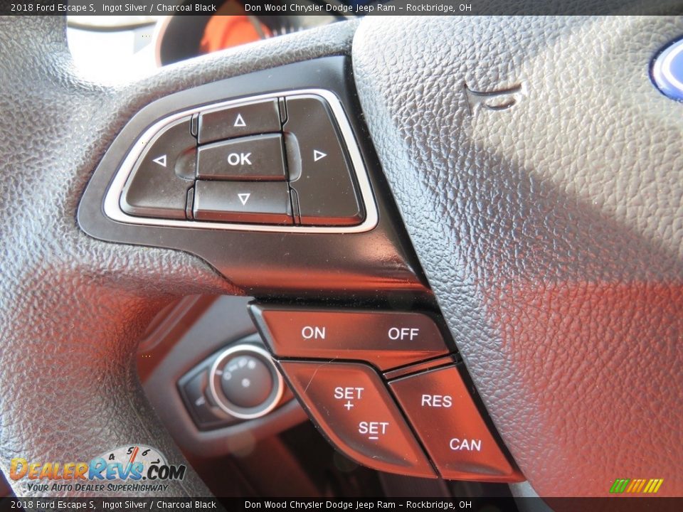 2018 Ford Escape S Ingot Silver / Charcoal Black Photo #26