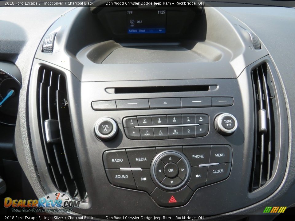 2018 Ford Escape S Ingot Silver / Charcoal Black Photo #29
