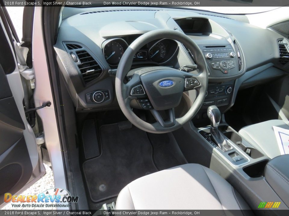 2018 Ford Escape S Ingot Silver / Charcoal Black Photo #31