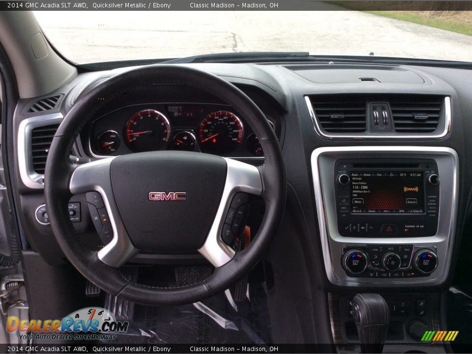 2014 GMC Acadia SLT AWD Quicksilver Metallic / Ebony Photo #17