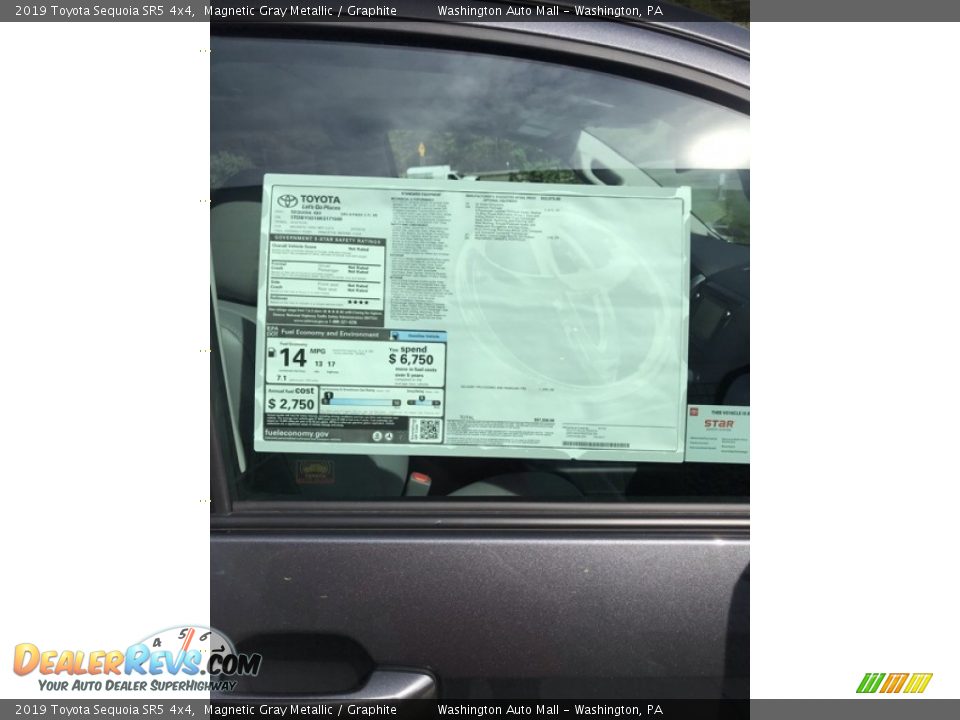 2019 Toyota Sequoia SR5 4x4 Magnetic Gray Metallic / Graphite Photo #27