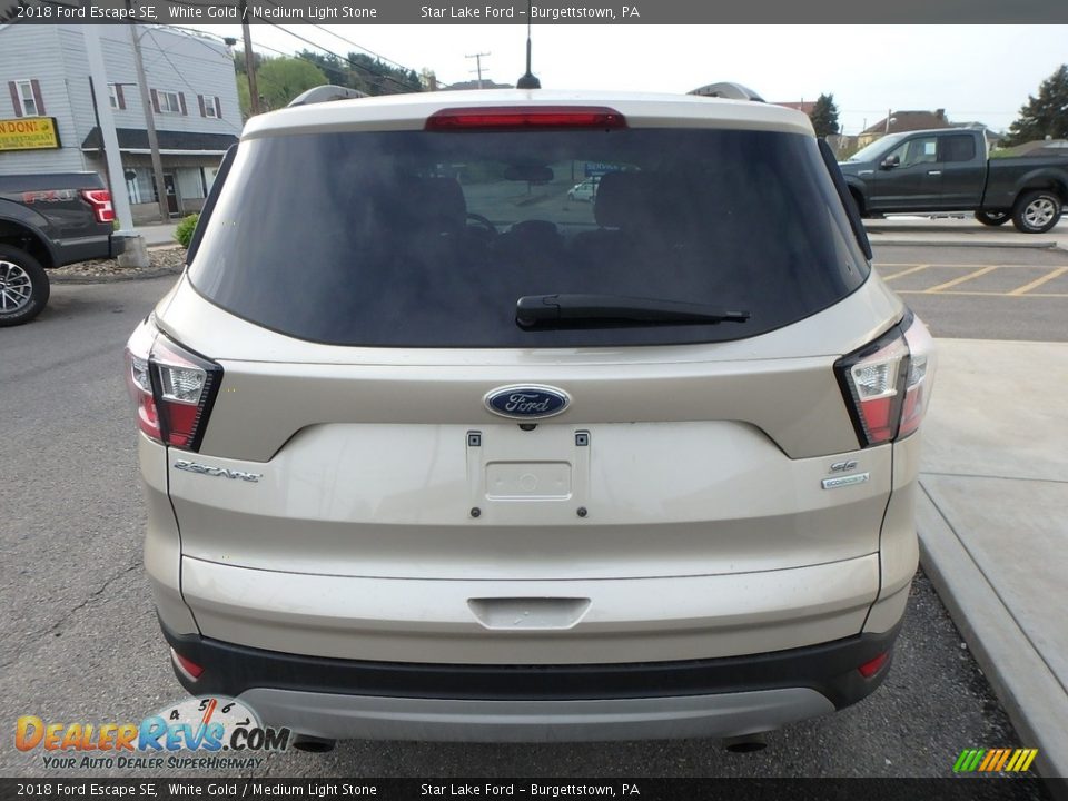 2018 Ford Escape SE White Gold / Medium Light Stone Photo #6