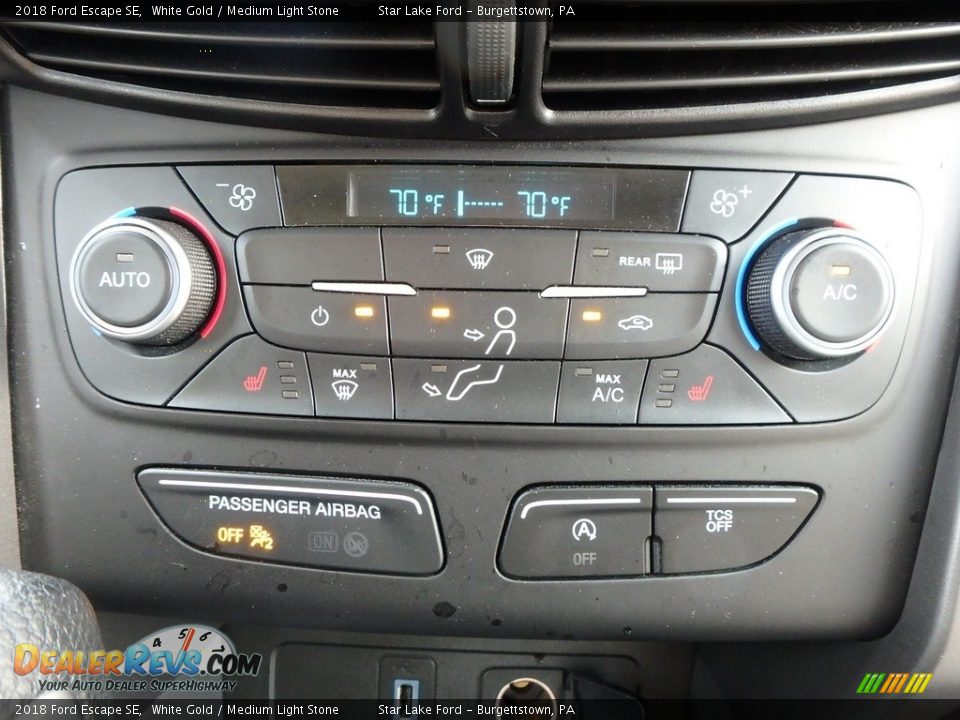 2018 Ford Escape SE White Gold / Medium Light Stone Photo #17